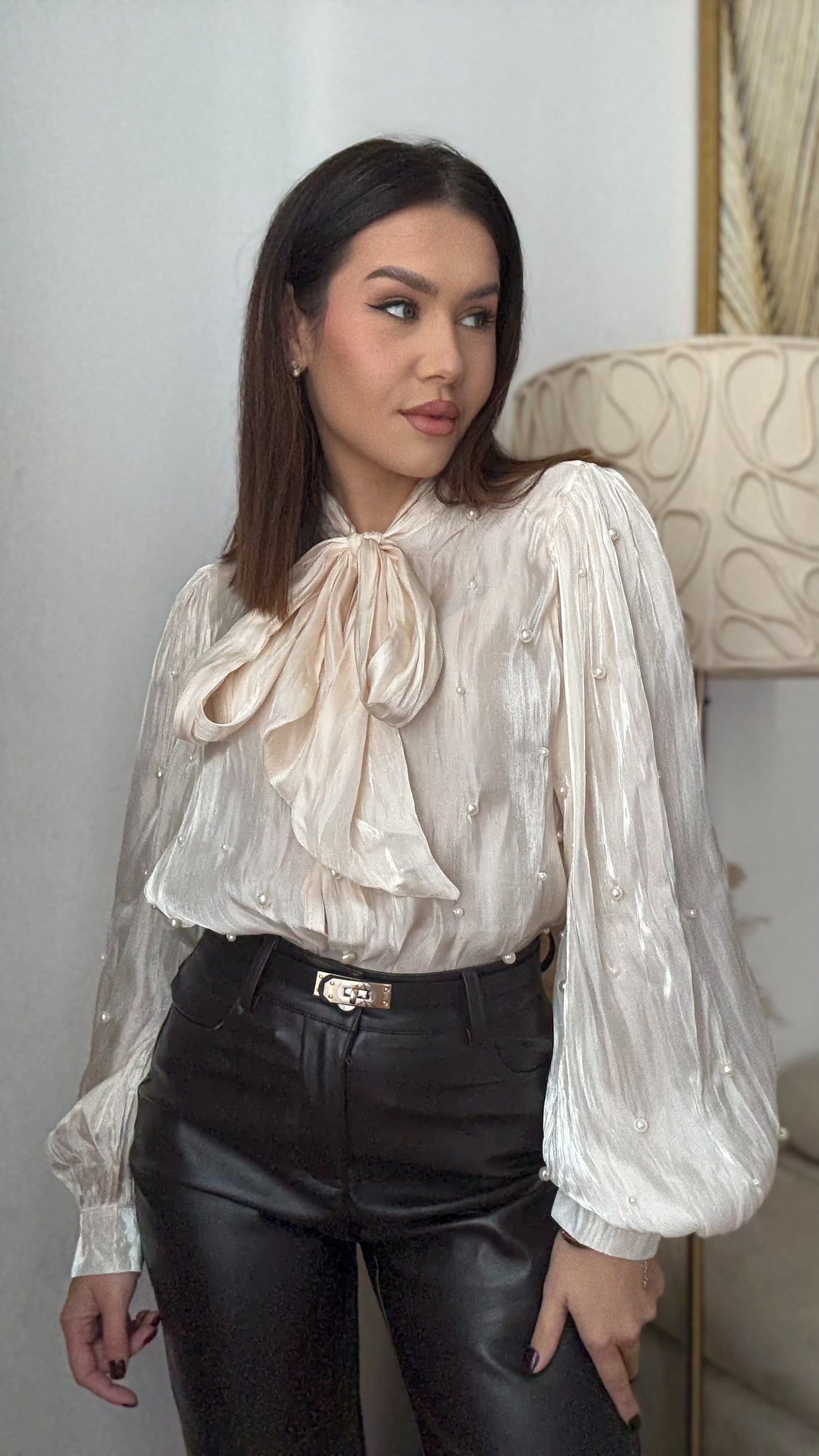 Shirt with Pearls
