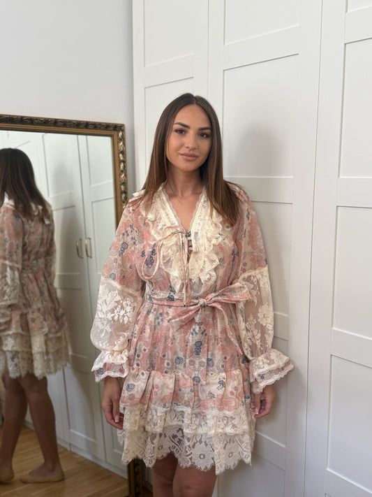 Bohemian Floral Lace Dress