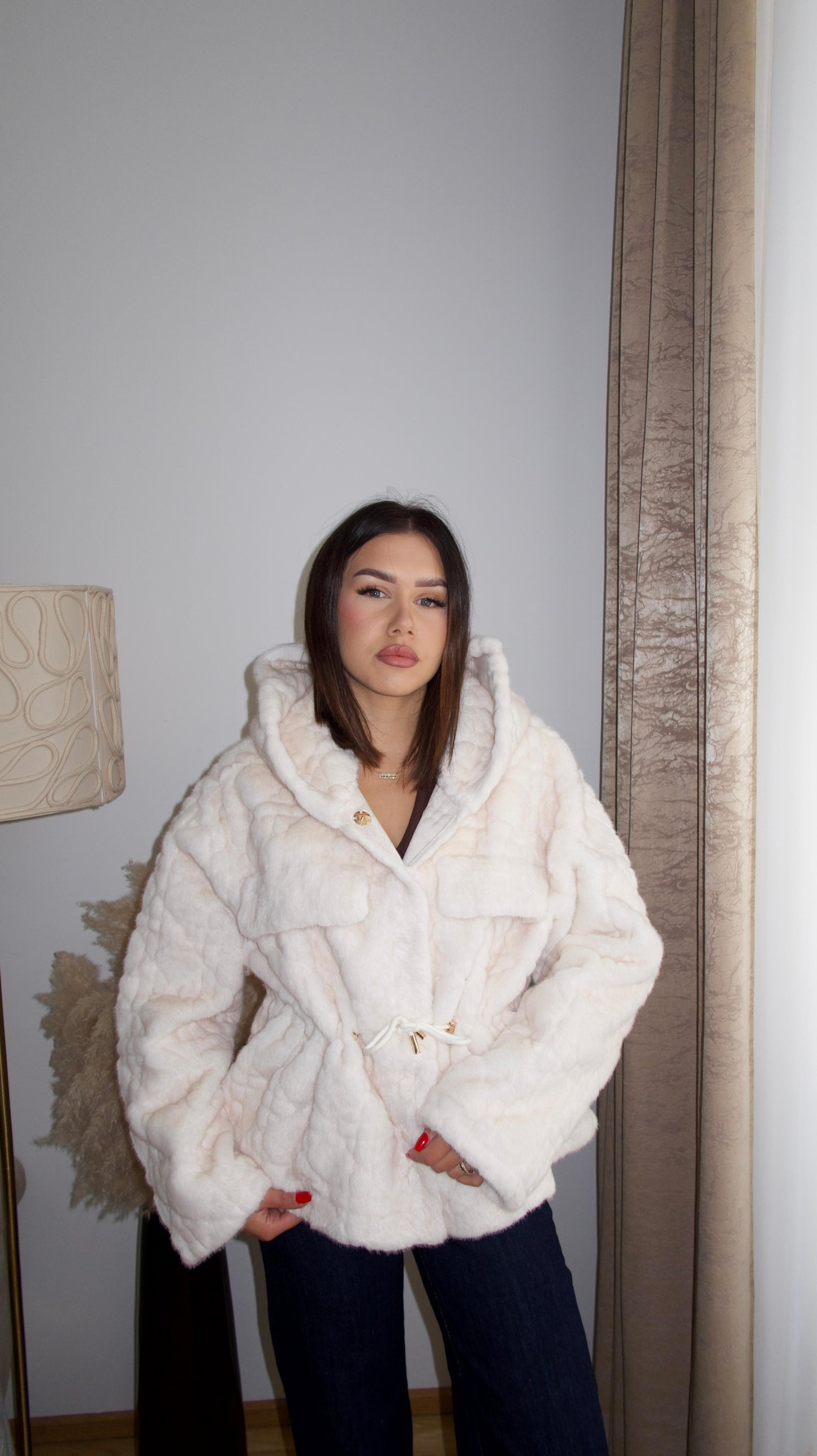 Faux fur coat