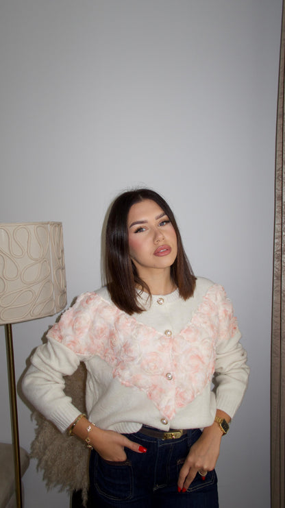 Cardigan with Roses