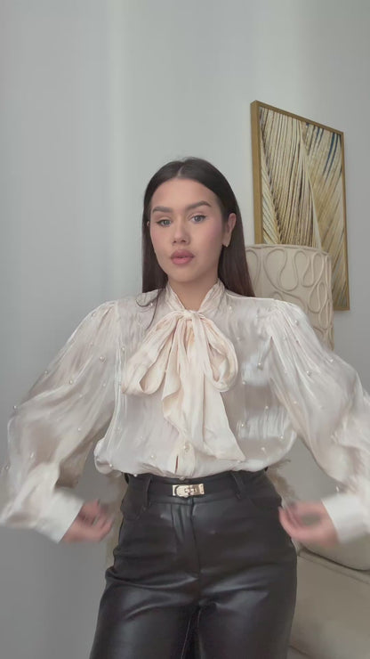 Shirt with Pearls