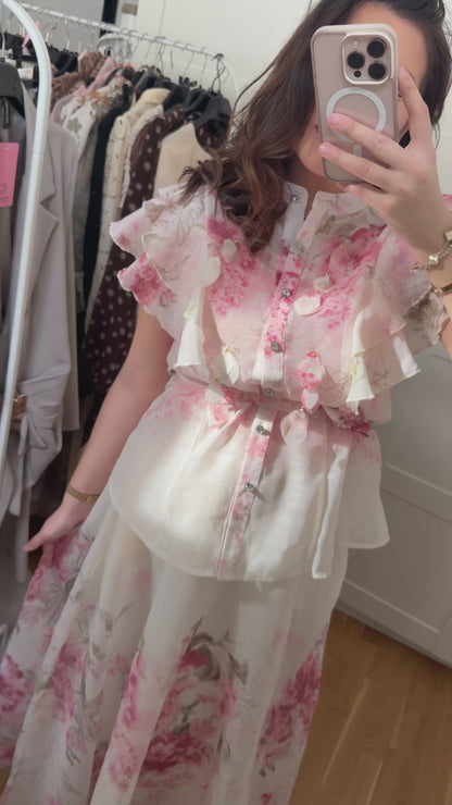 Floral Set / Bluse and Skirt