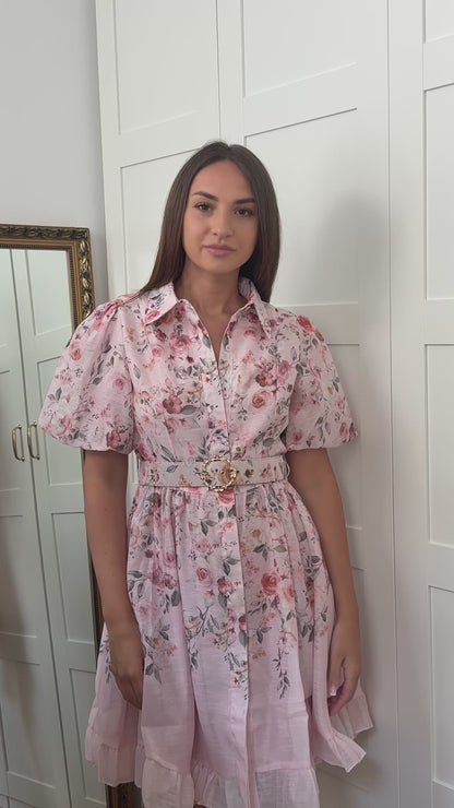 FLORAL Dress with belt